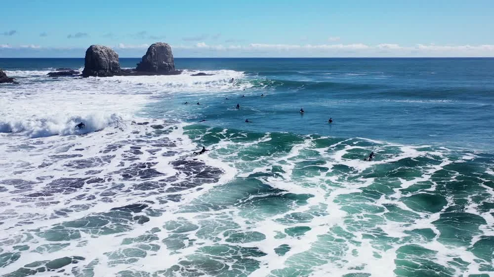 El mar de Punta de Lobos en Pichilemu